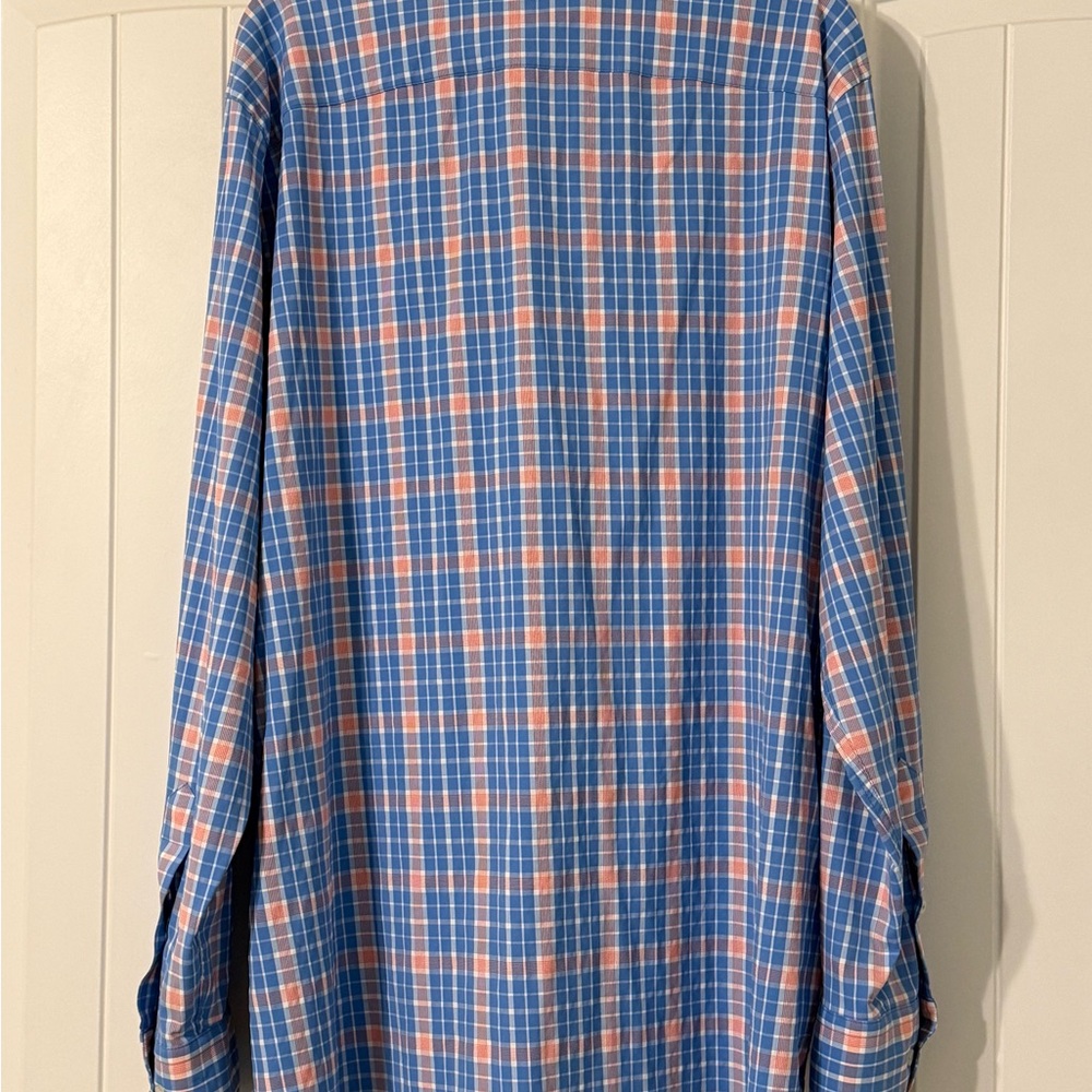 Southern Tide Blue and Pink Casual Button Down Shirt - Picture 3 of 7